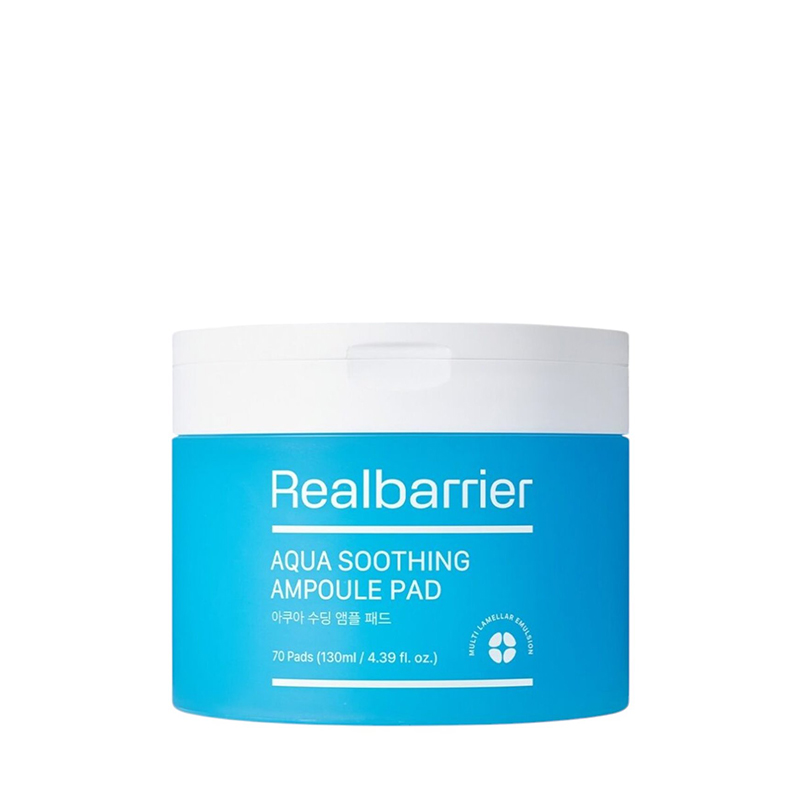 Real Barrier Aqua Soothing Ampoule Pad 70 шт