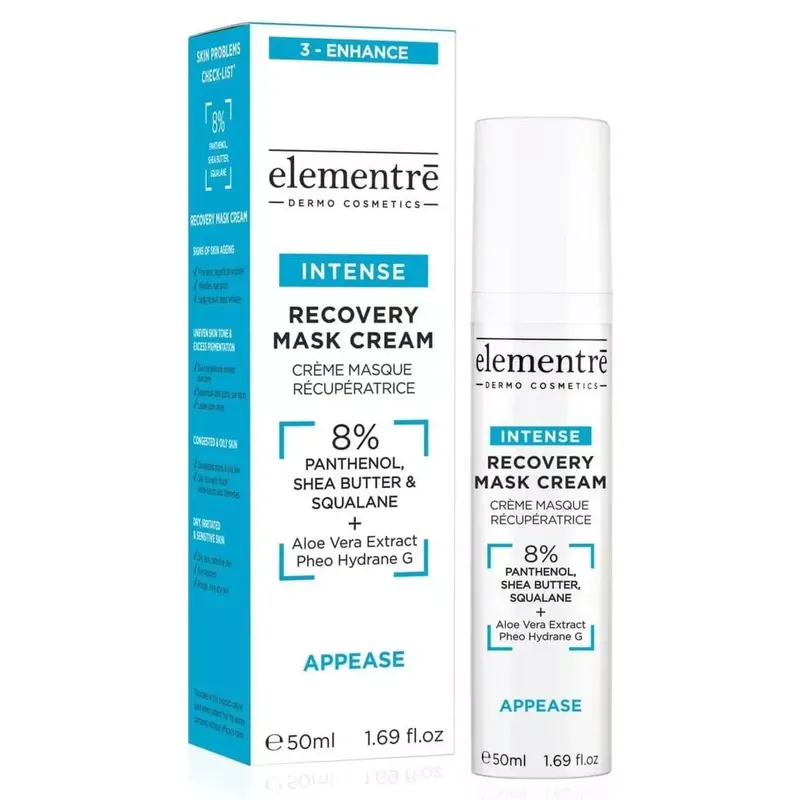 Elementre Recovery Mask Cream 8% Panthenol, Shea Butter, Squalane 50 мл