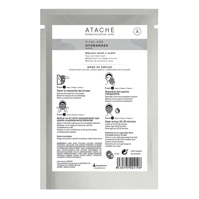 Atache Vital Age Hydramask Face and Neck Mask 1 шт