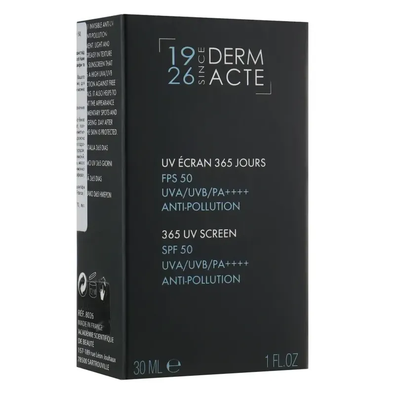 Academie Derm Acte Anti-Pollution 365 UV Screen SPF 50 UVA/UVB/PA++++ 30 мл