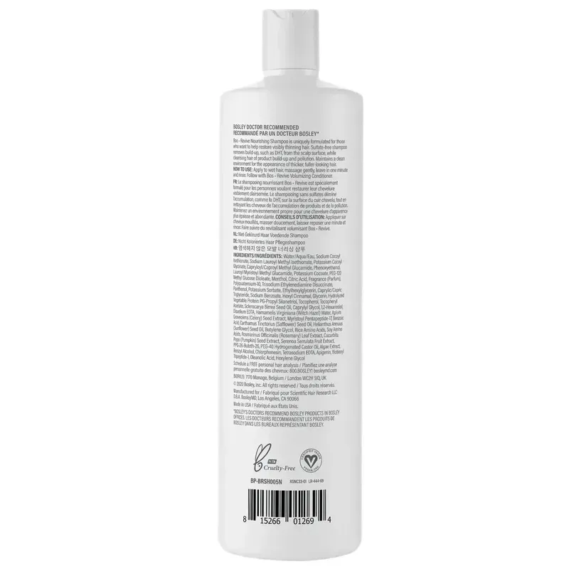 Bosley MD Bos Revive Non Color-Treated Hair Nourishing Shampoo 1000 мл