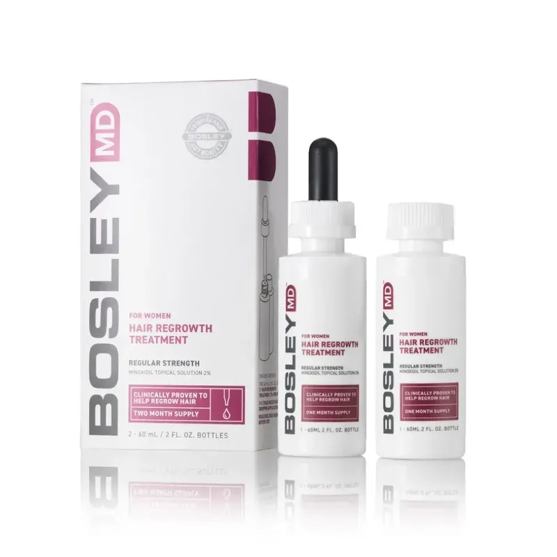 Bosley MD Hair Regrowth Treatment (For Women) Minoxidil Topical Solution 2%  2*60 мл з піпеткою