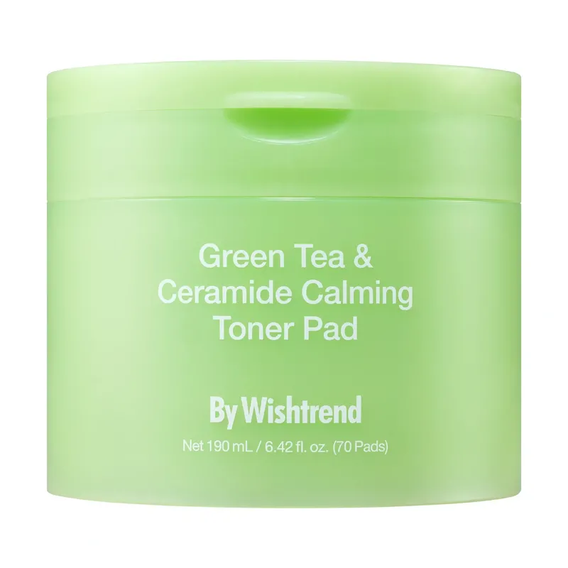 By Wishtrend Green Tea & Ceramide Calming Toner Pad 70 шт