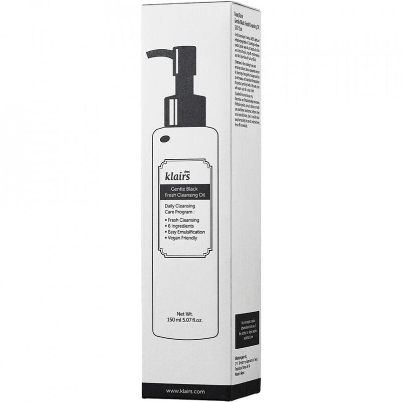 Dear Klairs Gentle Black Fresh Cleansing Oil 150 мл