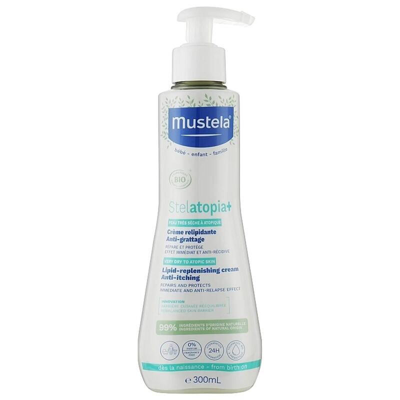 Mustela Stelatopia+ Organic Lipid-Replenishing Anti-Itching Cream 300 мл